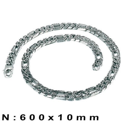 Debossed Chained Necklace & Bracelet Set