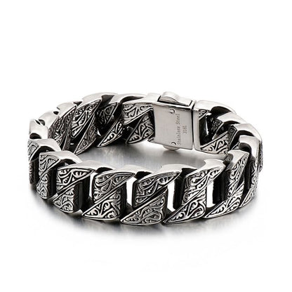 Debossed Stainless Steel Bracelet