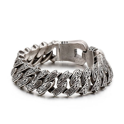 Debossed Stainless Steel Bracelet