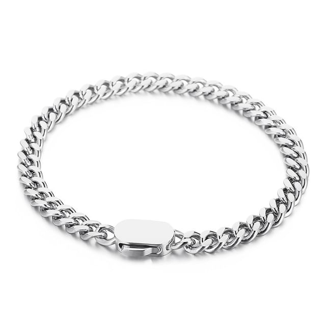 Cuban Link Chain Necklace and Bracelet Set