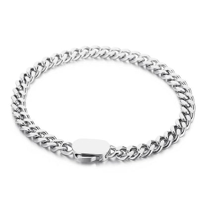 Cuban Link Chain Necklace and Bracelet Set