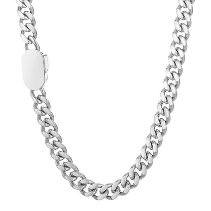 Cuban Link Chain Necklace and Bracelet Set