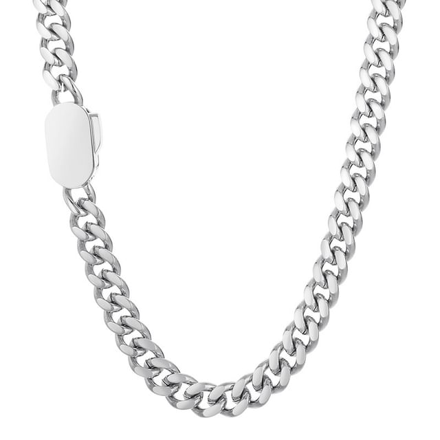 Cuban Link Chain Necklace and Bracelet Set