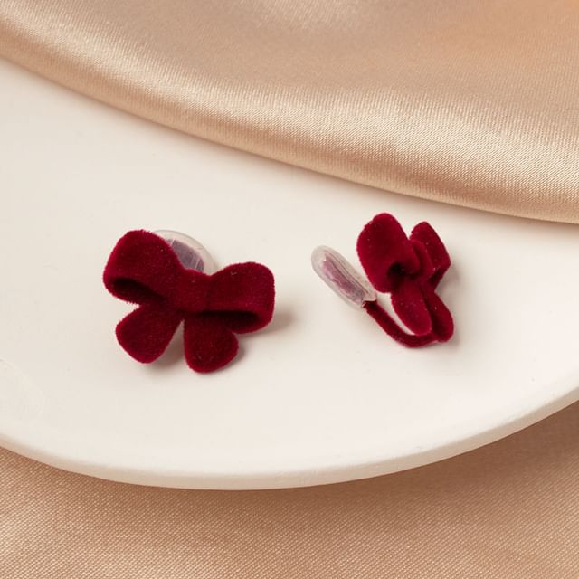 Bow Stud Earring / Clip On Earring