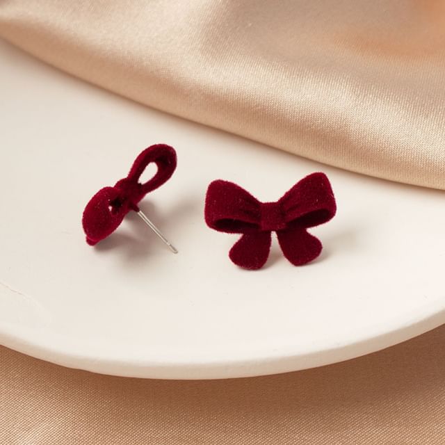 Bow Stud Earring / Clip On Earring