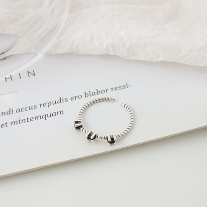 Flower / Rhinestone Open Ring / Set