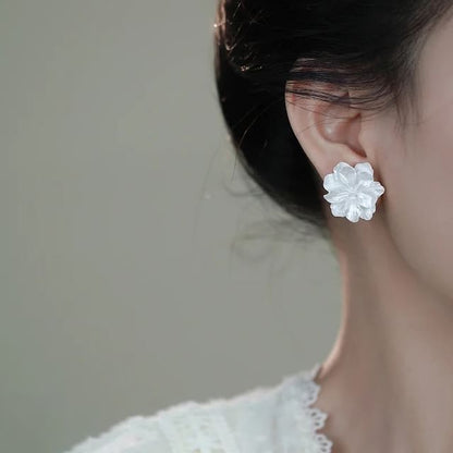 Flower Stud Earring / Clip On Earring