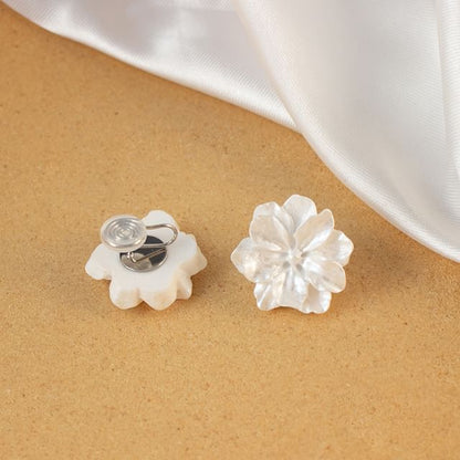 Flower Stud Earring / Clip On Earring