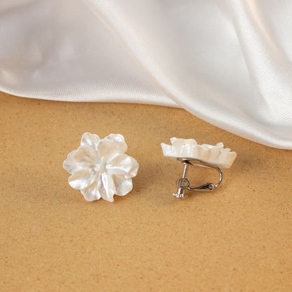 Flower Stud Earring / Clip On Earring
