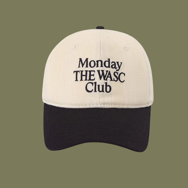 Embroidered Lettering Baseball Cap