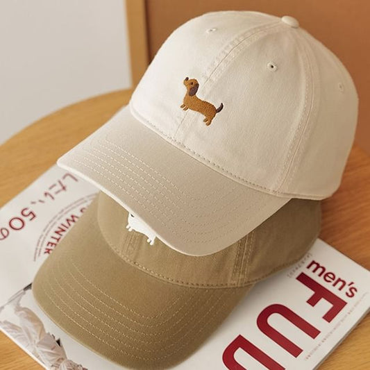 Embroidered Dog Baseball Cap