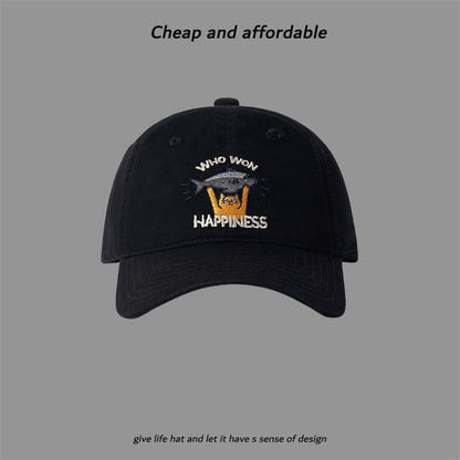 Embroidered Baseball Cap Cat