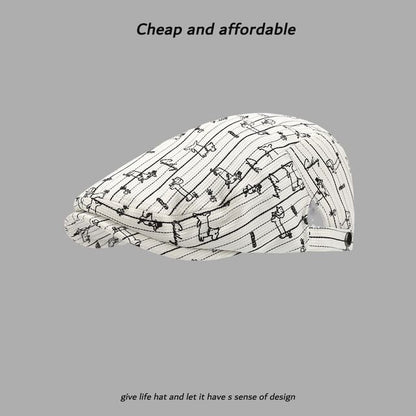 Cap Newsboy Dog Print