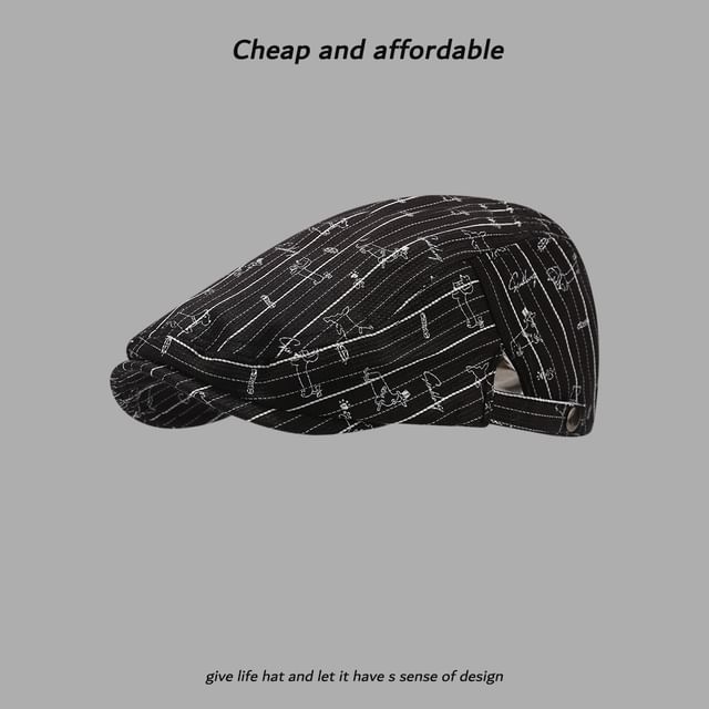 Cap Newsboy Dog Print