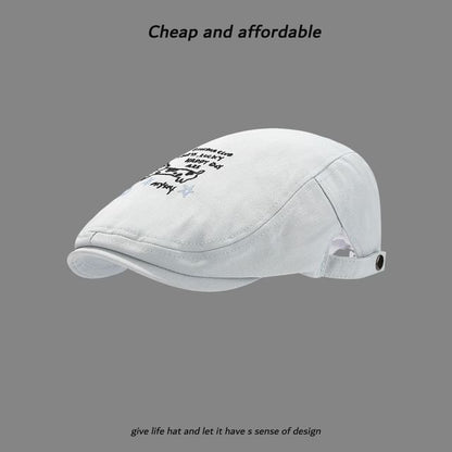 Cartoon Newsboy Embroidery Hat