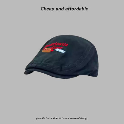 Hat Embroidery Newsboy Cartoon