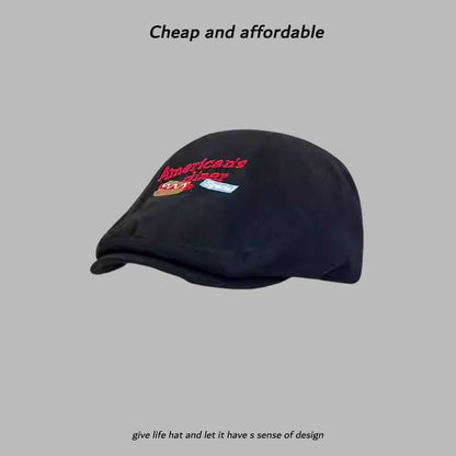 Hat Embroidery Newsboy Cartoon