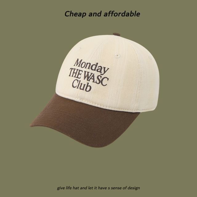 Embroidered Lettering Baseball Cap