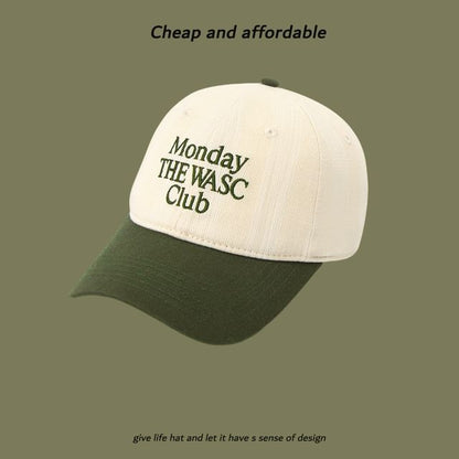 Embroidered Lettering Baseball Cap