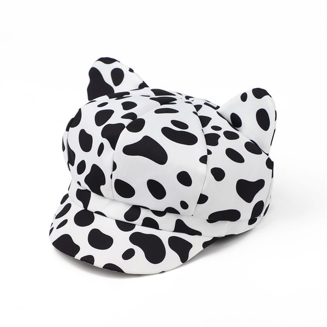 Patterned Cat Ear Cap Newsboy
