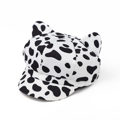 Patterned Cat Ear Cap Newsboy