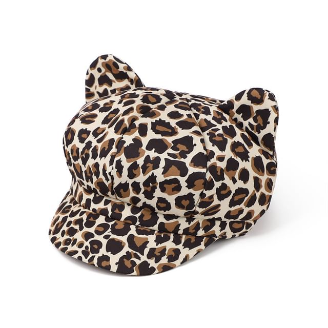 Patterned Cat Ear Cap Newsboy