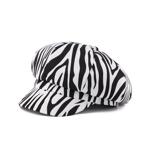 Cap Print Animal Newsboy