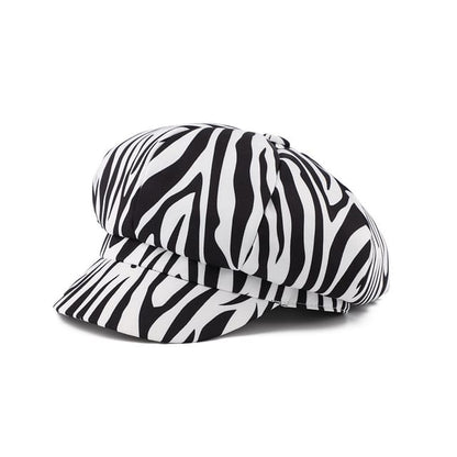 Cap Print Animal Newsboy