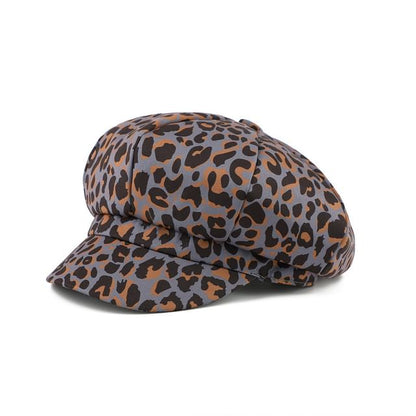 Cap Print Animal Newsboy