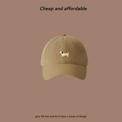 Embroidered Dog Baseball Cap