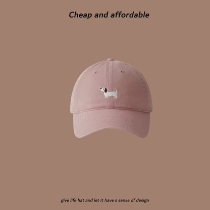 Embroidered Dog Baseball Cap