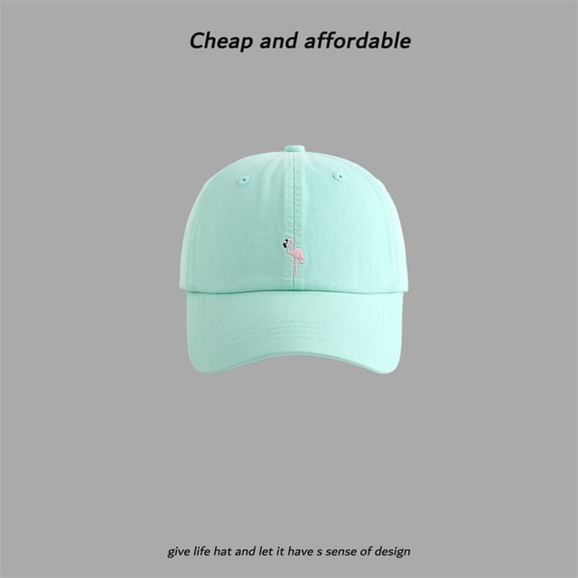 Baseball Flamingo Embroidered Cap