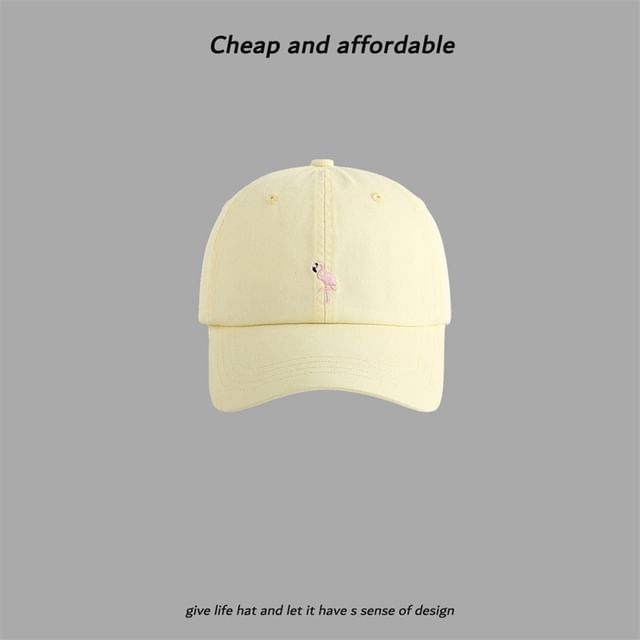Baseball Flamingo Embroidered Cap