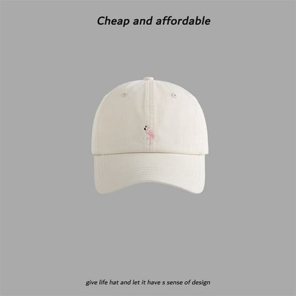 Baseball Flamingo Embroidered Cap