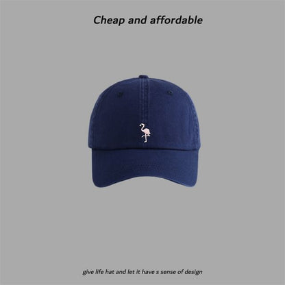 Baseball Flamingo Embroidered Cap