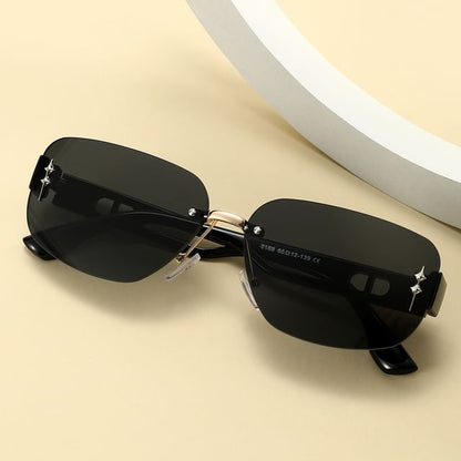 Rimless Rectangle Sunglasses