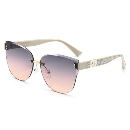 Rimless Oval Sunglasses