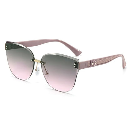 Rimless Oval Sunglasses