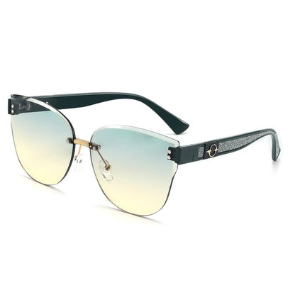 Rimless Oval Sunglasses