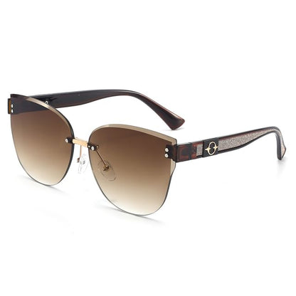 Rimless Oval Sunglasses