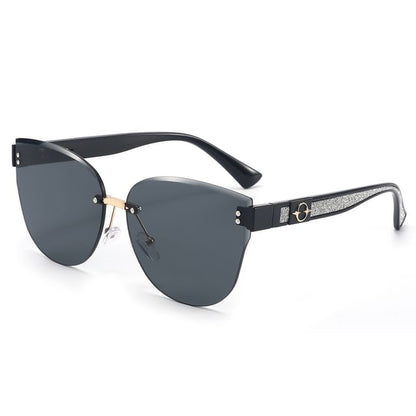 Rimless Oval Sunglasses