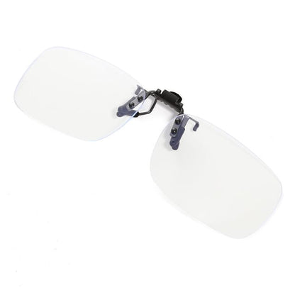 Rimless Square Clip Glasses On