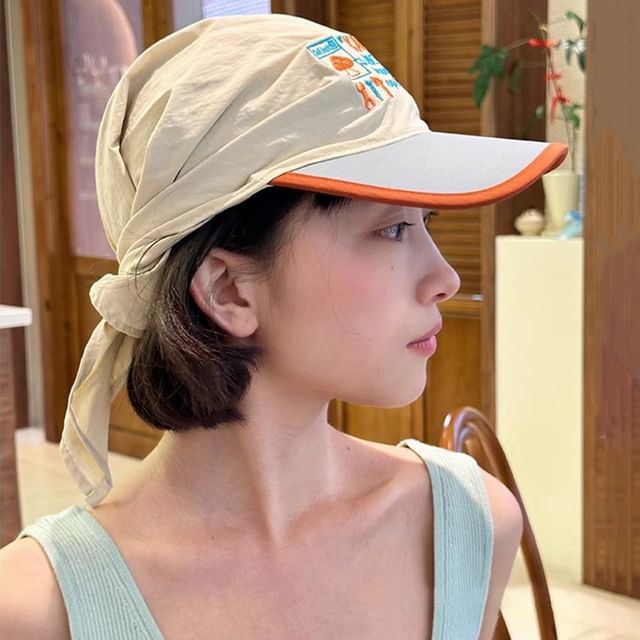 Lettering Embroidered Baseball Cap