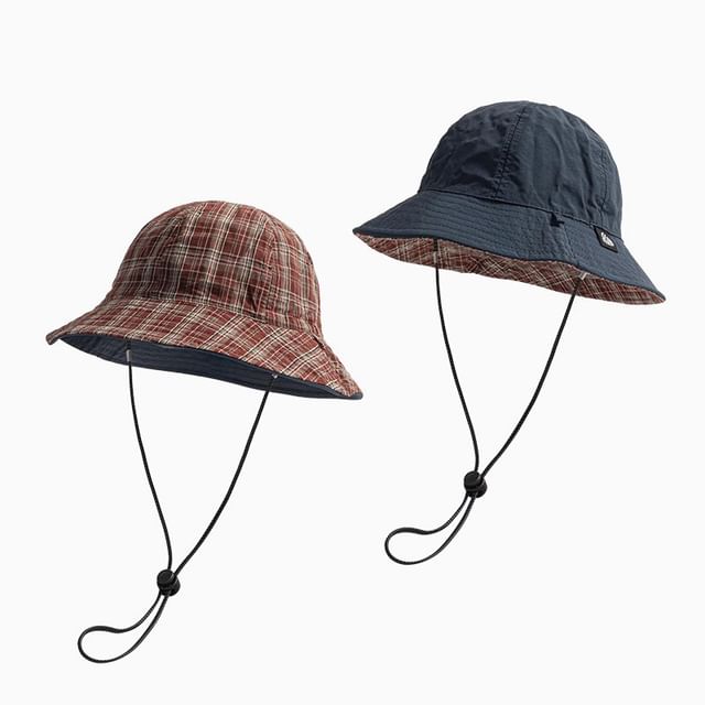 Plaid Applique Boonie Hat