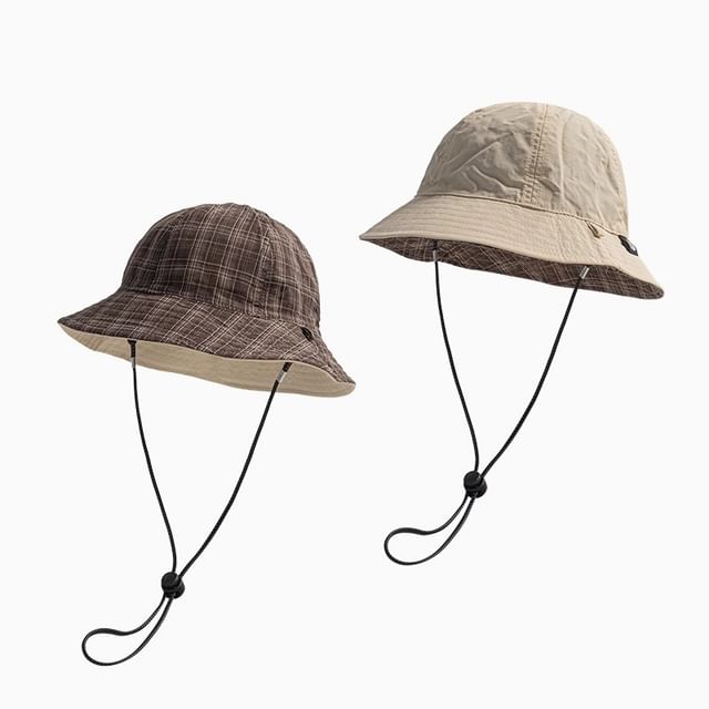 Plaid Applique Boonie Hat