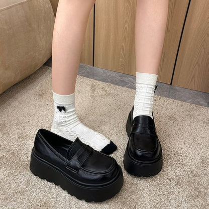 Platform Plain Penny Loafers
