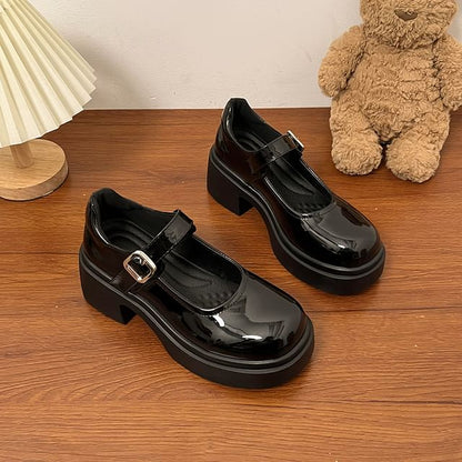 Platform Plain Mary Jane Shoes