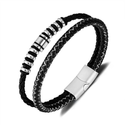 Woven Faux Leather Bracelet