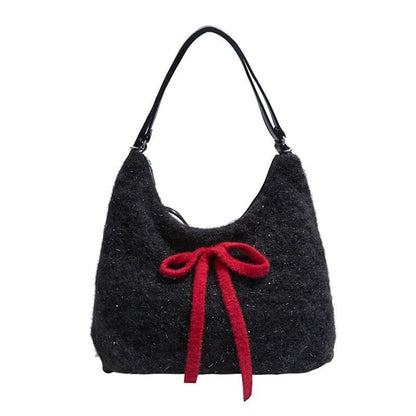 Ribbon Accent Shoulder Bag
