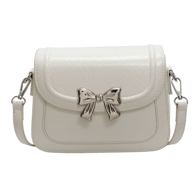 Bow Accent Flap Crossbody Bag